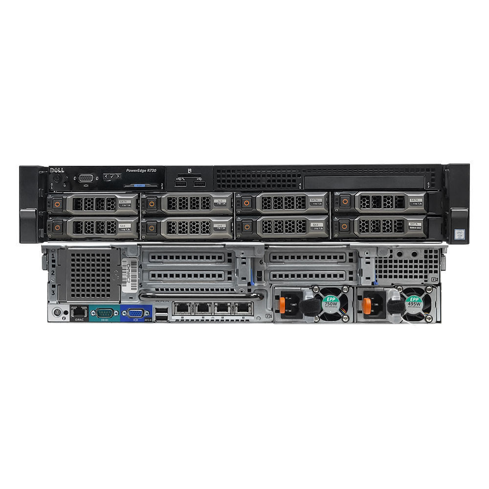 Second Hand R730 Cpu E5-2620v4x2 Memory 128g Local Storage 2t*3 (raid5) H330 495w Refurbished Server