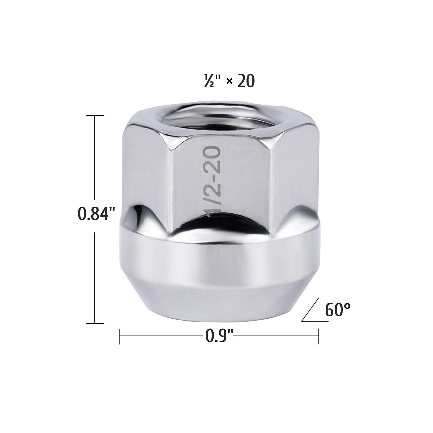 3/4  19mm Hex Chrome Wheel Nut M12x1.5