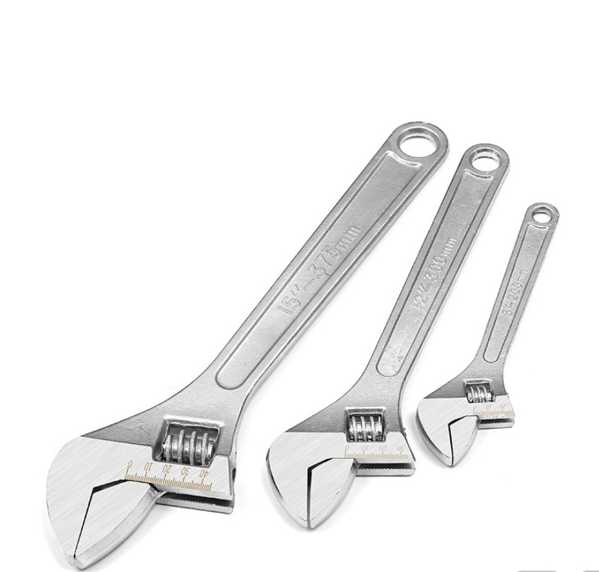 Adjustable Wrenches Harden Hand Tool Square Hole Dual Purpose Heat Treated Handle Hardware Tools Lightweight Adjustable Wrench