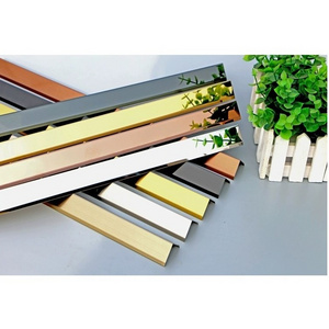 Multi Size Wall Tile External Corner Stainless Steel 201 304 Profile L Shape Tile Edging Trim