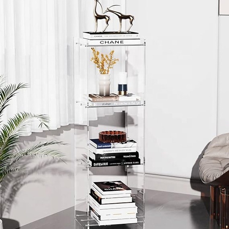 High quality multipurpose customized acrylic book stand and book shelf decor tall book shelf doors