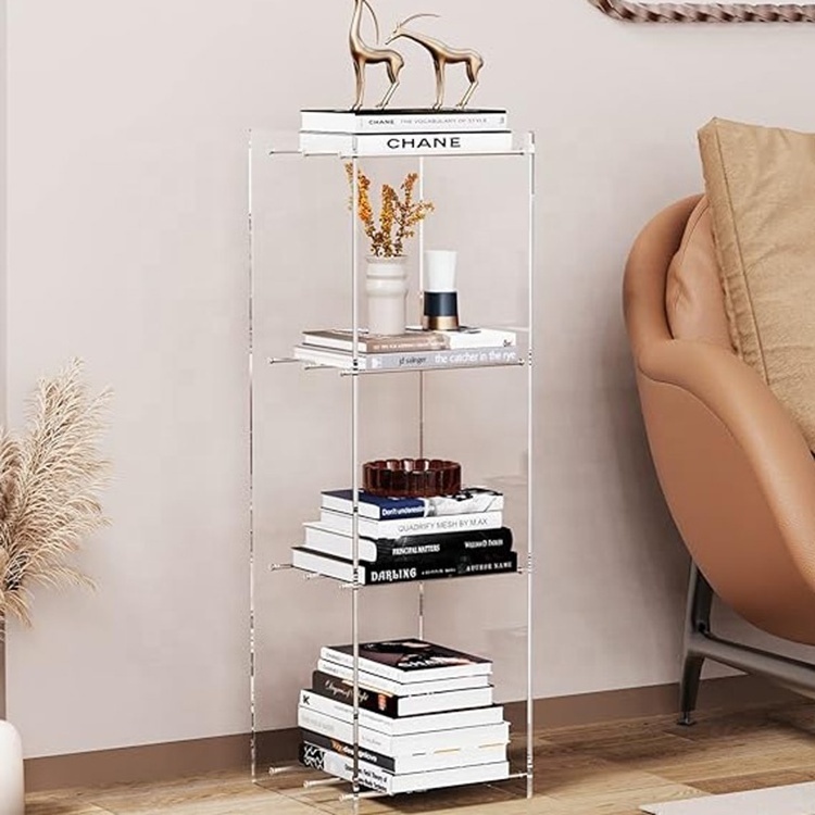 High quality multipurpose customized acrylic book stand and book shelf decor tall book shelf doors