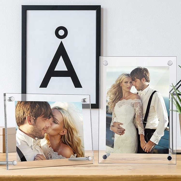 High quality multipurpose customized clear acrylic photo frame and acrylic puzzle photo frame acrylic photo frame rose