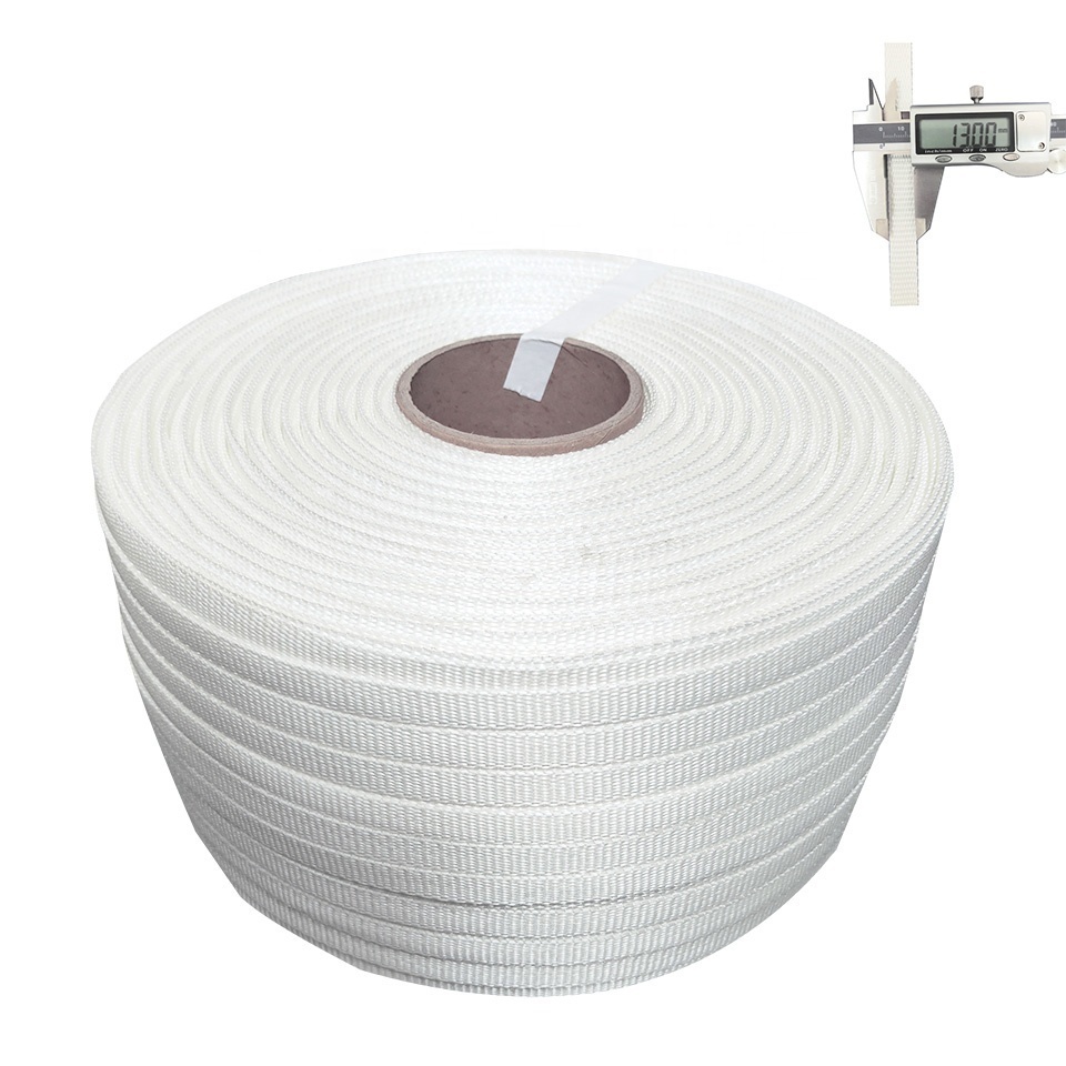 Competitive Price 13mm Woven Corded Polyester Strapping Flexible Fiber Packing Handle Rope