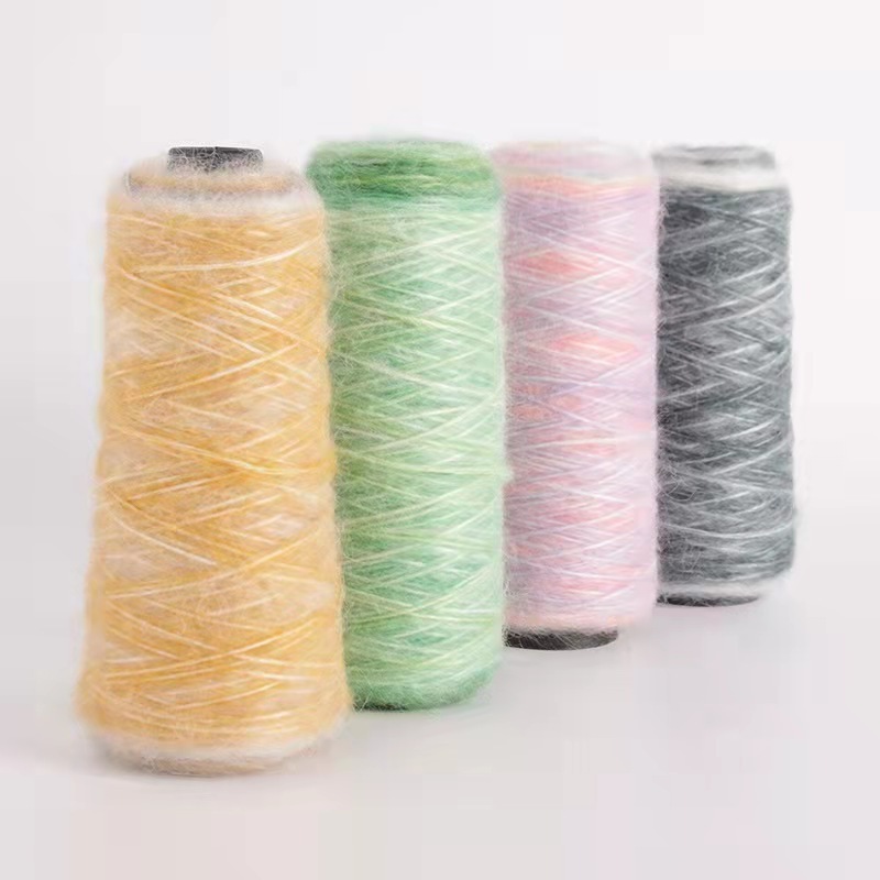 Factory Outlet 47% Acrylic  Long Hair Mohair  Italy Gradient Angora Yarn Mohair Gradation Yarn