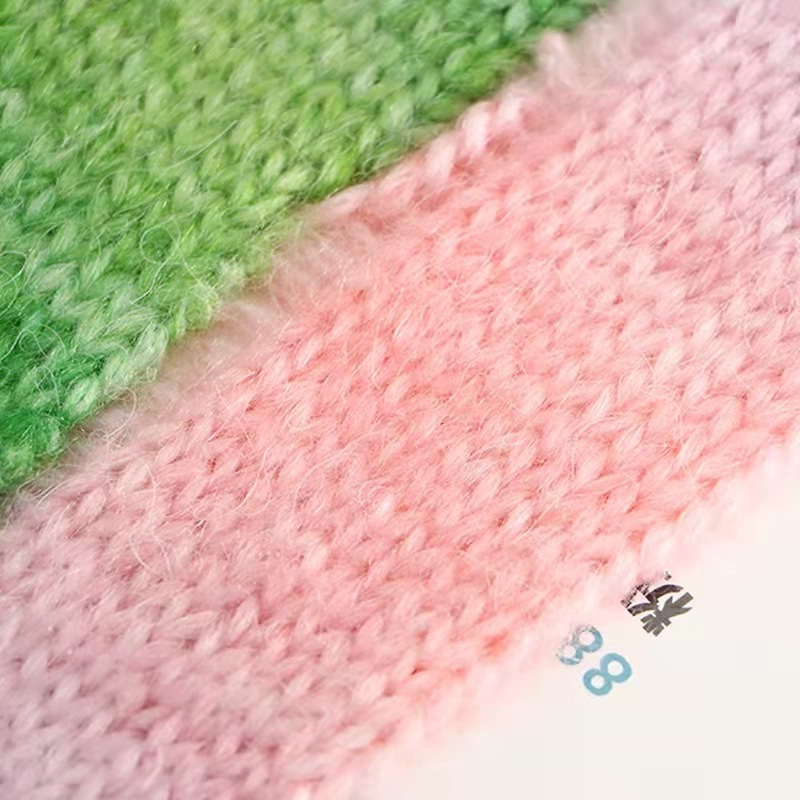 Wholesale  Mohair 100% Rainbow Wool Fancy Knitting Yarn Gradient Jet Yarn Fabrics Mohair Yarn