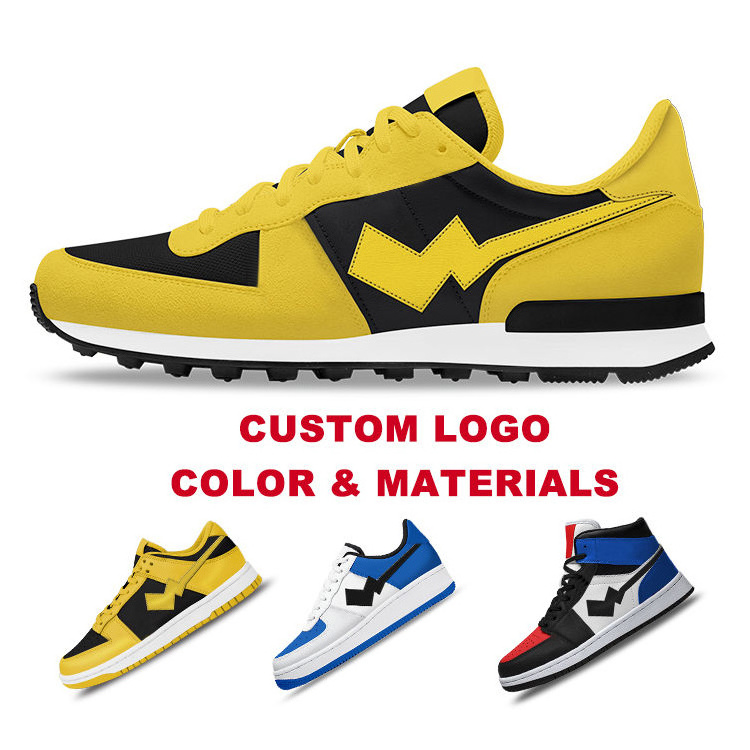 Original Customized Logo Men's Blank Skateboard Manufacturer Basketball Custom Low Cut High Top Casual Leather Sneakers Shoes