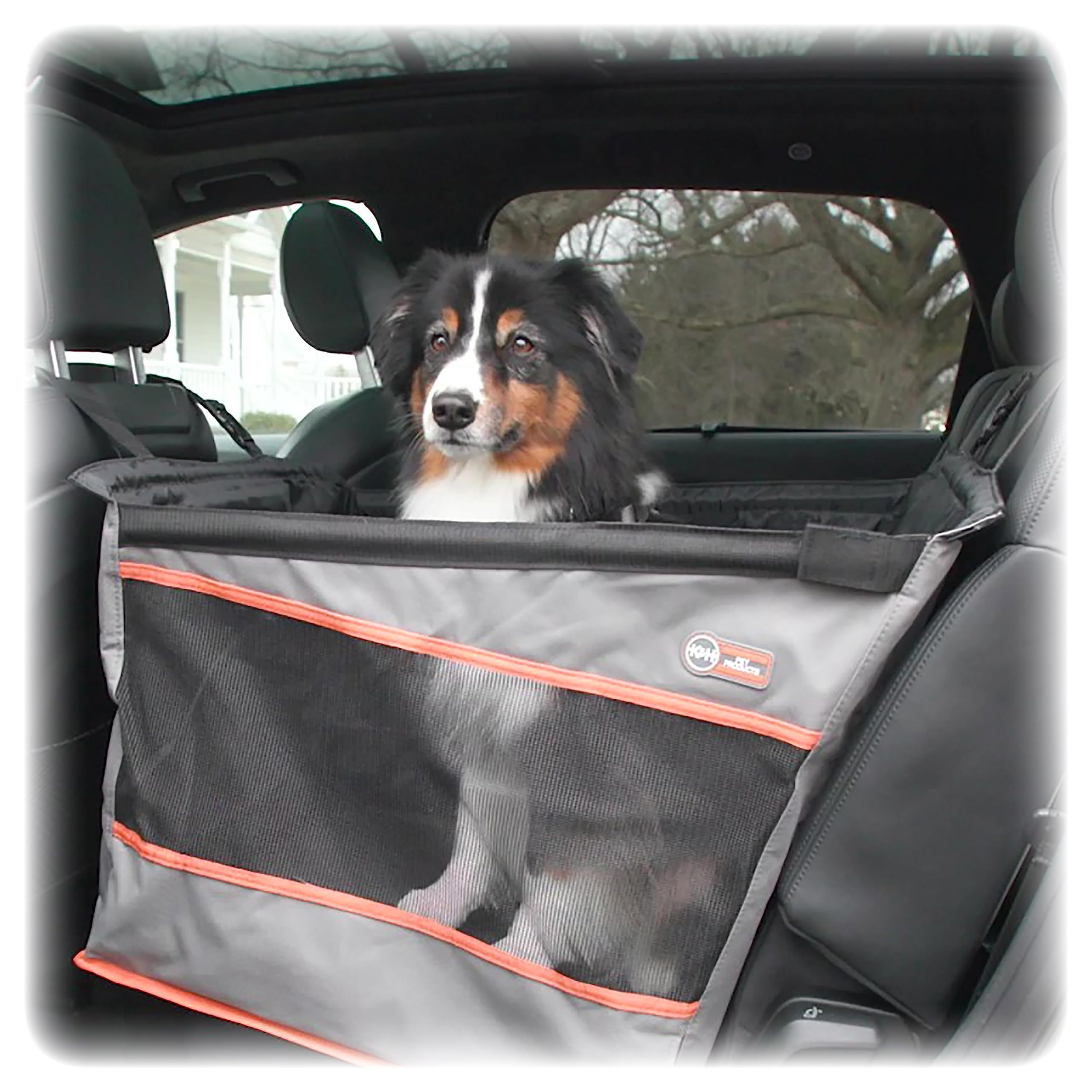 Customize Pet Backseat Cover Waterproof Portable Travel Small Dog Car Booster Armrest Middle Center Console Seat With Belt