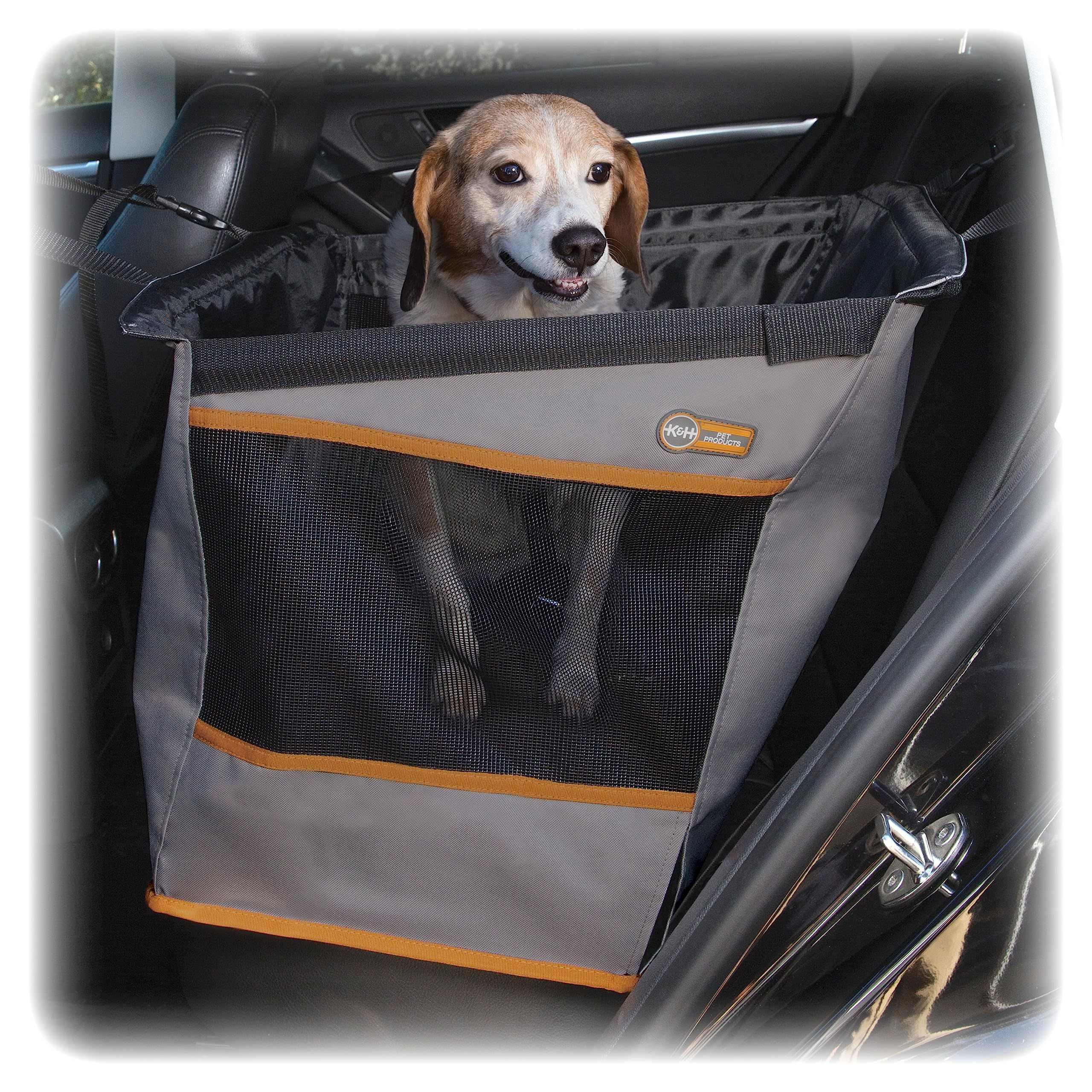 Customize Pet Backseat Cover Waterproof Portable Travel Small Dog Car Booster Armrest Middle Center Console Seat With Belt