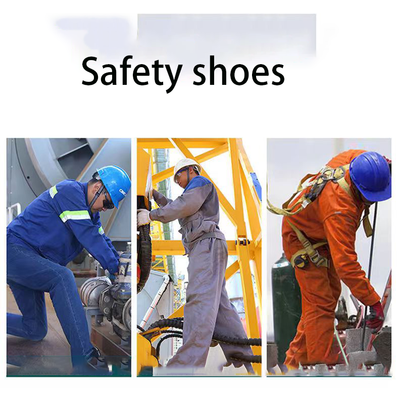 Unisex Safety Shoes Lightweight Breathable Anti-Smashing Steel Toe Work Shoes for Site Workers for Men Women