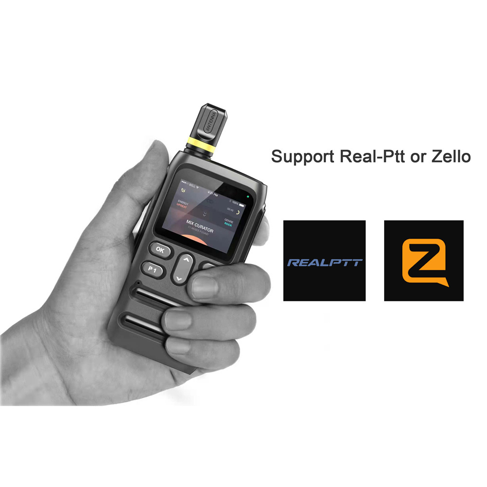 GT-700 Zello 4G LTE Radio WIFI GPS Talkies Walkies REAL PTT Android Walkie Talkie With Sim Card 100Km Long Range T002 Woki Toki