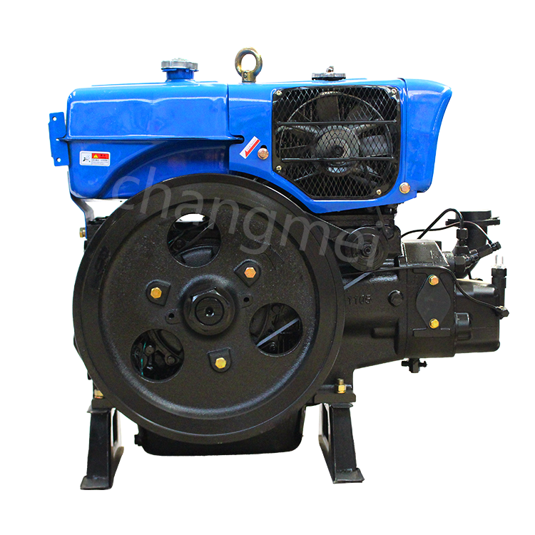 22hp water pump with diesel engine zs1110 zs1115  electric start marine diesel engine With radiator 20hp diesel engine