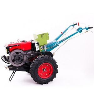 10HP Diesel Engine Walking Tractor Water Cooled Condensing Durable High Quality Mini Tiller Hand Tiller for sale