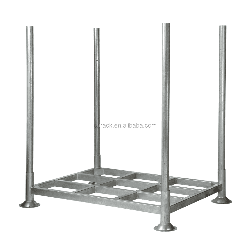 Stacking pallet heavy duty stack rack galvanized for outdoor storage portable