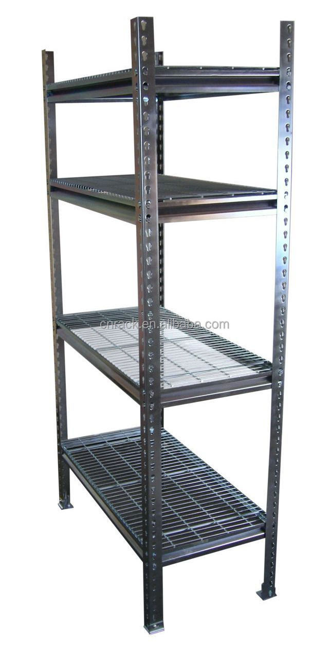 Galvanized boltless rivet shelving with Z beam