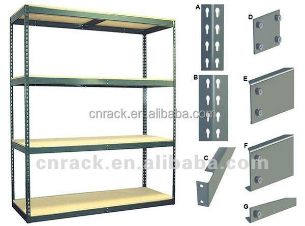 Double rivet boltless shelving cold room shelving galvanization Z beam cool room shelving