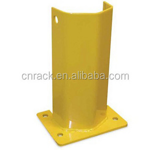 Steel column guard for teardrop pallet rack warehouse protect powder coat yellow