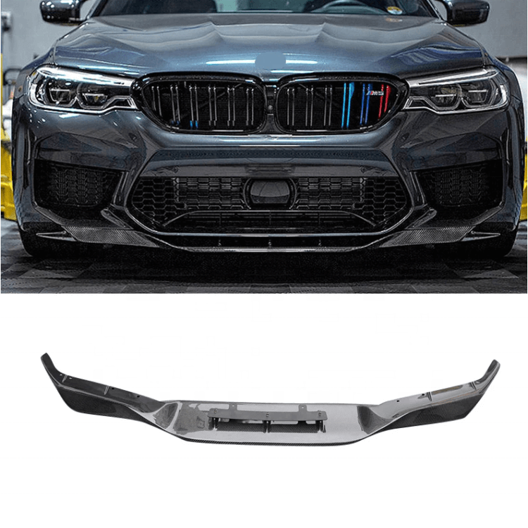 3D STYLE F90 M5 SPLITTER GLOSS BLACK FRONT BUMPER LIP CARBON FIBER for BMW F90 M5 G30 2017-2020