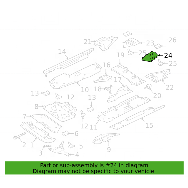 OEM 9Y0825095  9Y0825096 Rear under body protective cover  for Porsche Cayenne  2019-2022