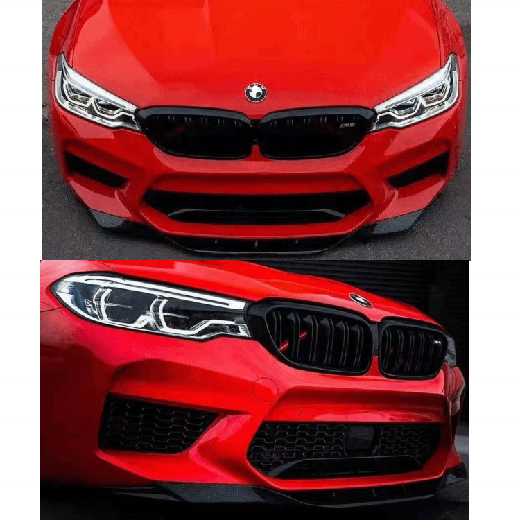 3D STYLE F90 M5 SPLITTER GLOSS BLACK FRONT BUMPER LIP CARBON FIBER for BMW F90 M5 G30 2017-2020