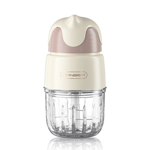 RANBEM Portable Baby Food Meat Onion Vegetables Small Food Processor Mini Electric Food Processors with 6 Blades