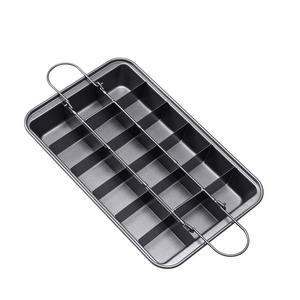 Stainless steel baking dish cake mold brownie baking pan with partitions