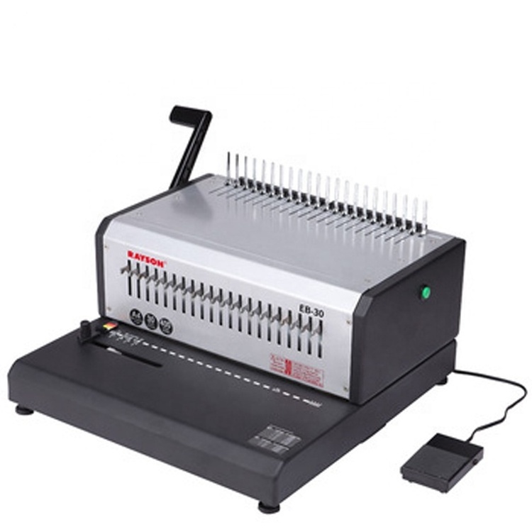 Customizable RAYSON EB-30 Comb binder High Quality Electric Paper Comb Binding Machine