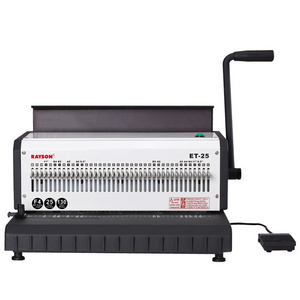 Factory ET-25 Coil Binding Machine Calender 3:1 Electric Spiral Double Wire O Book Binding Machine