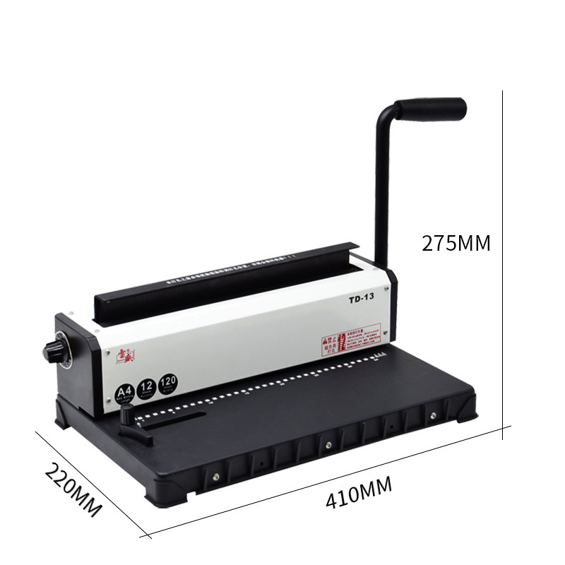 Customizable Factory TD-13 3:1 Spiral Double Coil Binding Machine Wire O Book Binding Machine