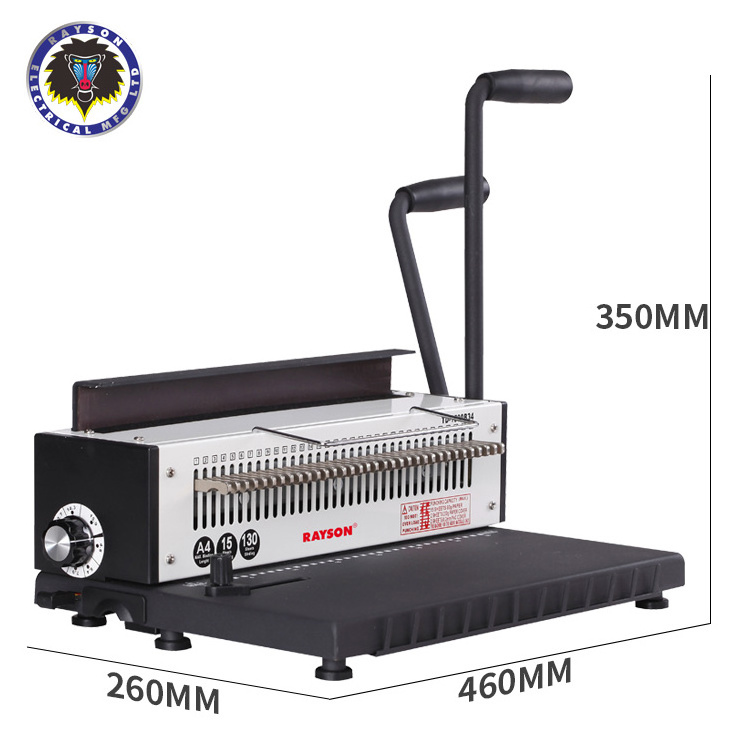 Factory RAYSON TD-1500B34 Double Wire-O 3:1 Pitch Binder 34 Square Holes calendar book A3A4 binding machines