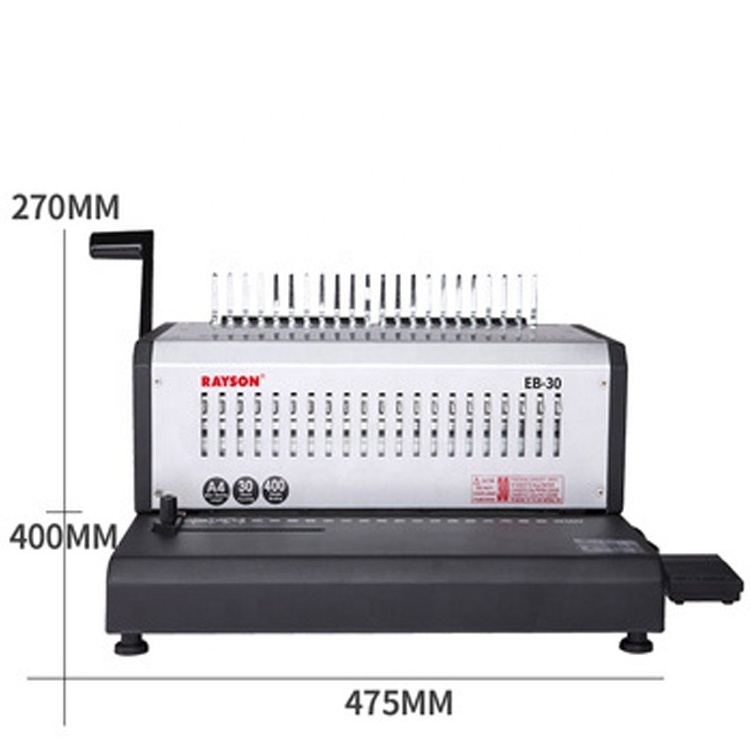 Customizable RAYSON EB-30 Comb binder High Quality Electric Paper Comb Binding Machine