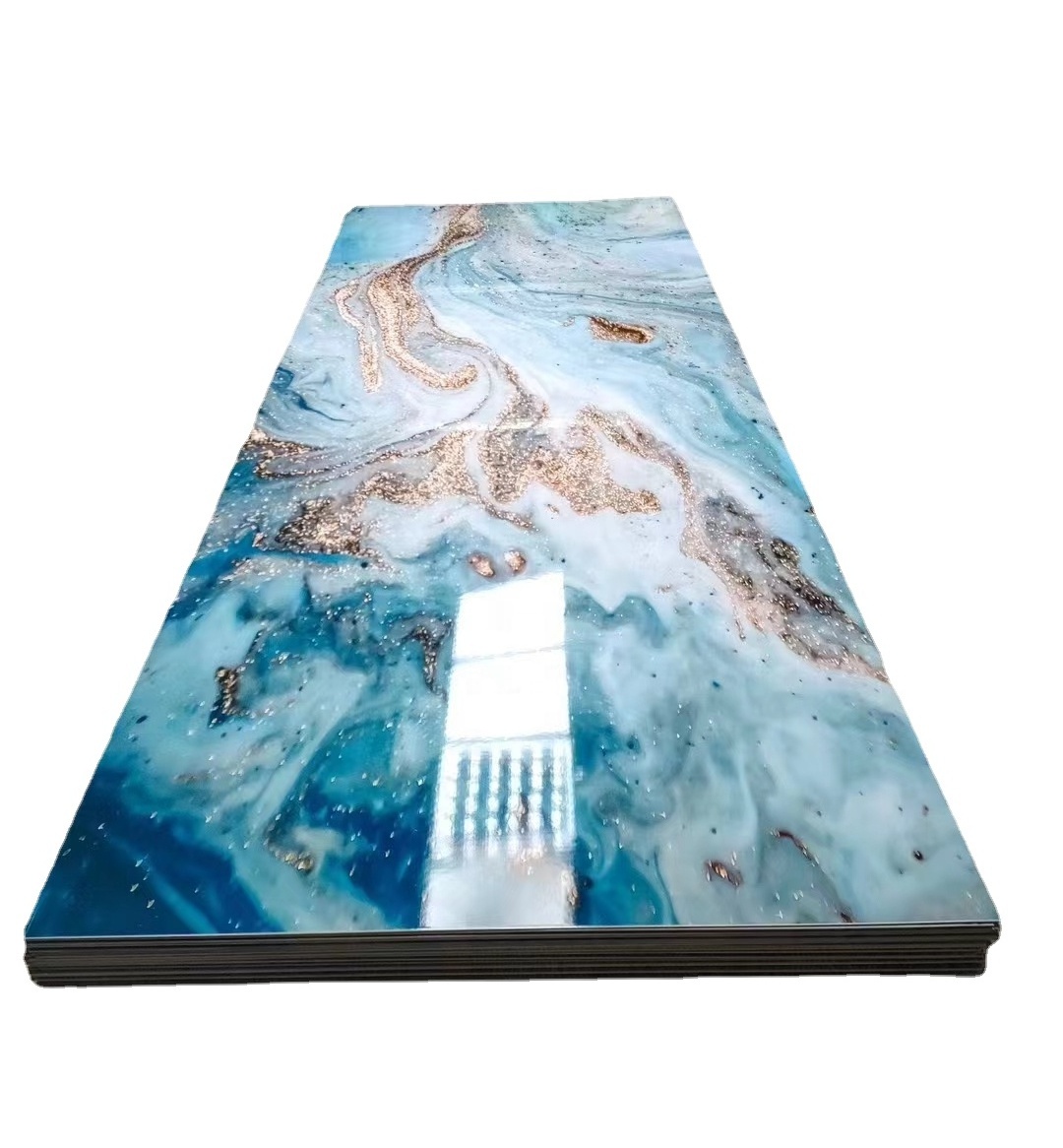 1220*2440  fly glue board PVC Marble Panel Waterproof UV Bathroom Wall Coating Panels UV Wall Covering Panels marble substitute