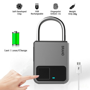 Electronic Cute Combination Waterproof Fingerprint Padlock for Gym