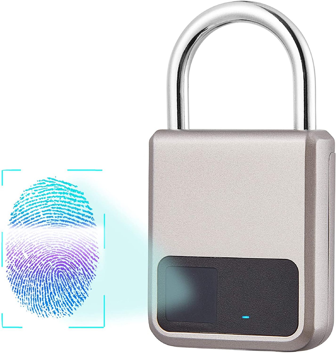 Zinc Alloy Keyless Smart Secure Lock Fingerprint Padlock