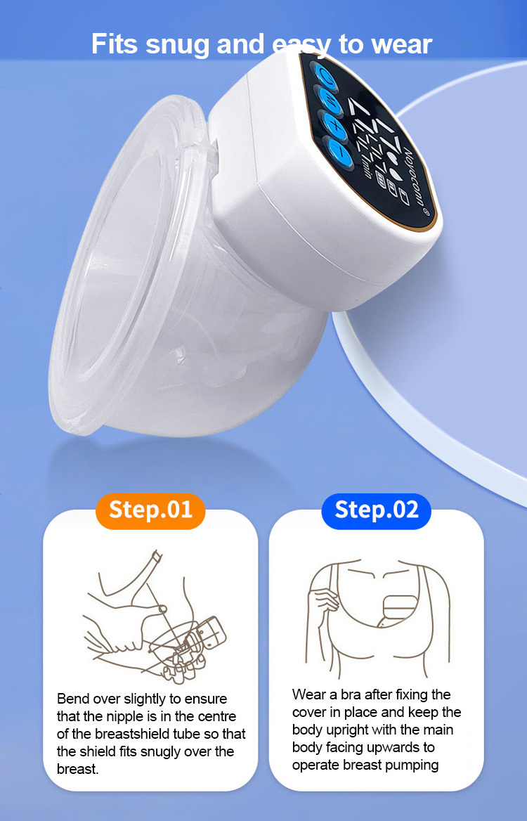 Wearable Massage Breast Pump 3 Modes 9 Levels Adjustable Pump Milk Collector Extractor Relief Breast Pain Electric Breast Pump