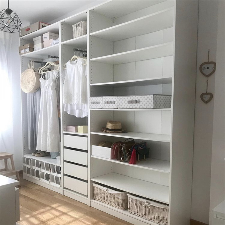 Custom Walking in Solid Wood Portable Closet Cabinets Set Bedroom Furniture Organizer Wardrobe Closet