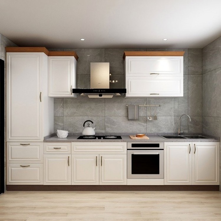 Modern Small Kitchen Cabinets Popular White Solid Wood Kitchen Cabinet Modular Kitchen Cabinets