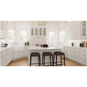 White Shaker Kitchen Cabinets Solid Wood Kitchen Cabinets Customized Appliances Storage Cabinet