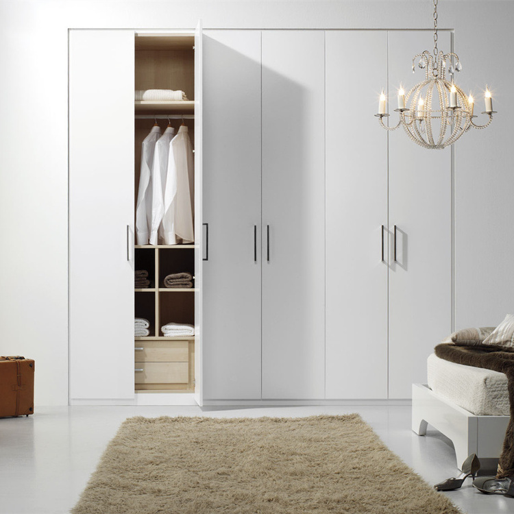 Modern four doors wardrobes bedroom furniture build in wardrobes Turkish style