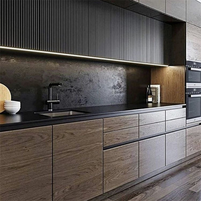 Ready to assemble Kitchen Cabinet High End Contemporary Wood Veneer Kitchen Cabinets Design 2023 Furniture Gabinetes de Cocina