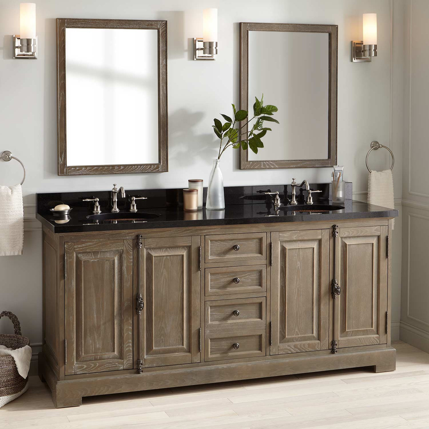 Wooden Double Sinks 72 Inch Ethan Allen Flair Bathroom Vanities With Legs