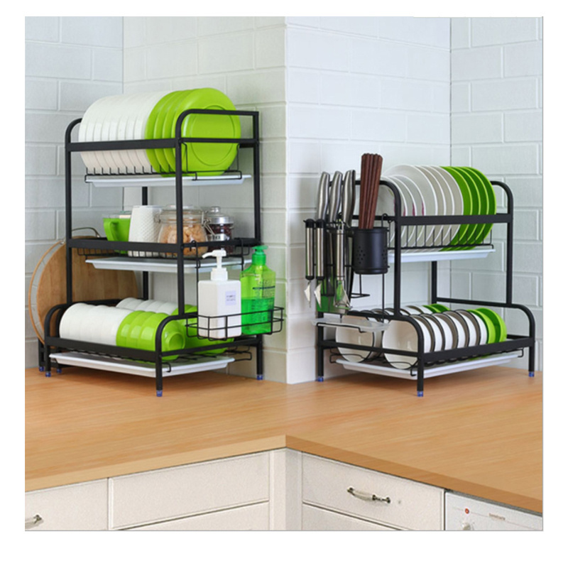 Kitchen Storage Stand Stainless Steel Storage Rack Kitchenware Holder Dish Drying Rack