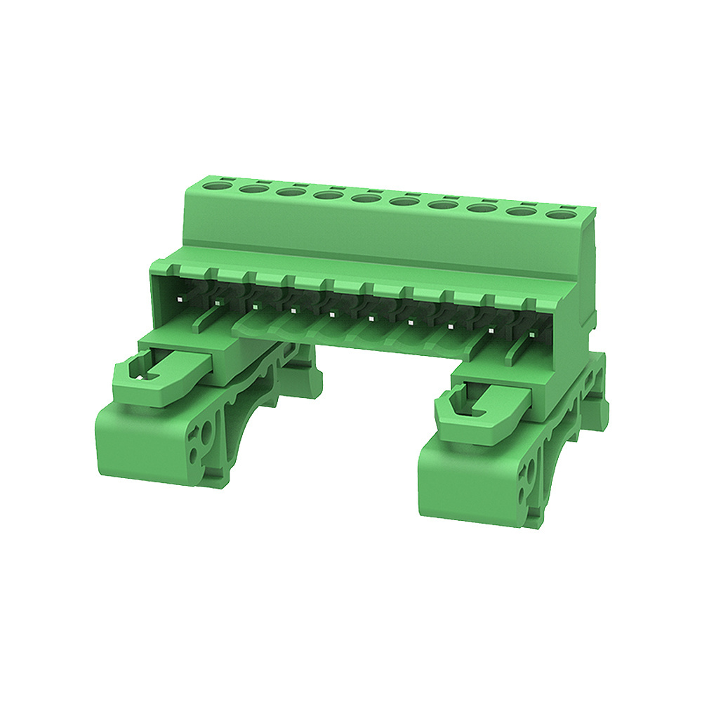 replace phoenix MSTBHK 2.5 02P-24P silk printed din rail mounted pluggable terminal block 2EDGURK  PCB  screwless terminal