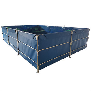 pvc fish breeding aquaculture tanks outdoor tilapia fish farming equipment canvas Above Ground Fish Pond