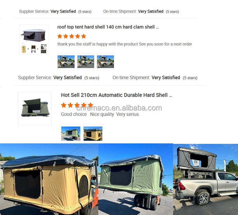 2024 Outdoor Camping ABS 4x4 Car SUV Tente De Toit Remaco Factory Supply Rooftop Tent 4 Person Hardshell Roof Top Tent