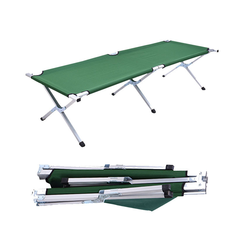 Wholesale Portable Foldable Sleeping Cots Outdoor Aluminum Camping Bed Folding Cot for Sale Modern Aluminum Alloy Nordic Cot