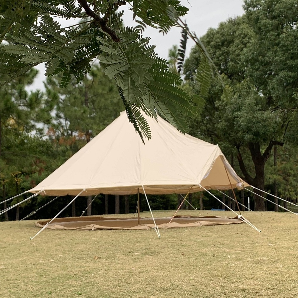 Outdoor Waterproof 4-season High-Quality 5 6 Meter Cotton Oxford Canvas Swag Tienda De Lona Mongolian Yurt Bell Tent