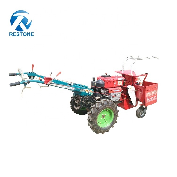 Hot-selling Hand Walking Tractor Mini Self one row corn harvester machine