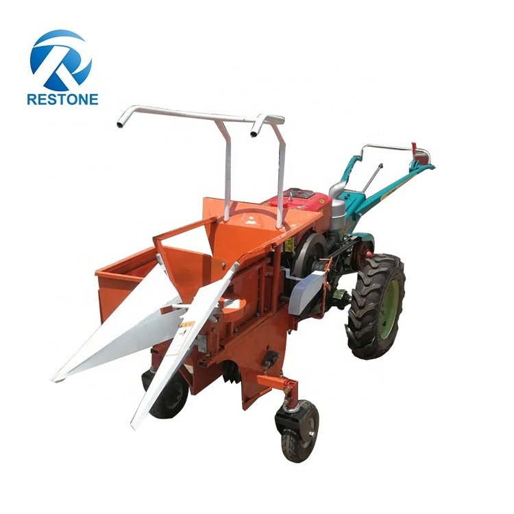 Hot-selling Hand Walking Tractor Mini Self one row corn harvester machine