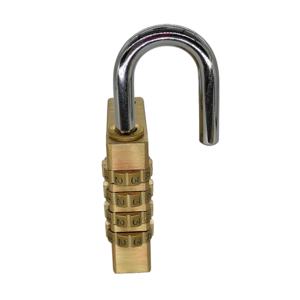 4 Digit Yellow Brass Password smart  fingerprint Padlock Code Luggage Cabinet Padlocks